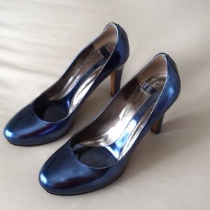 Theory Metallic Blue Heels